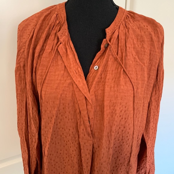 Cute Burnt Orange Long Sleeve Top - Picture 3 of 8